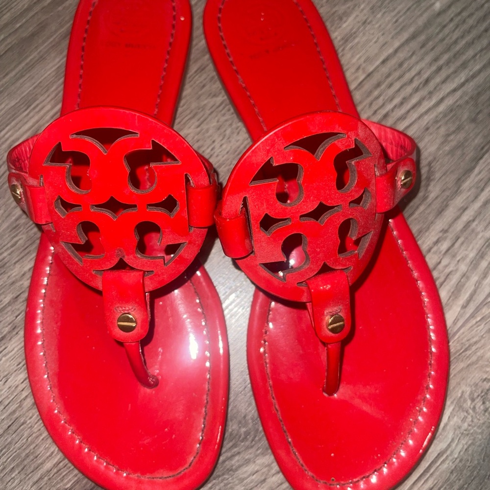 Red Tory Burch Miller Sandals